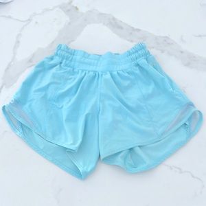 Lululemon icing blue shorts size:0 length: 4 inches